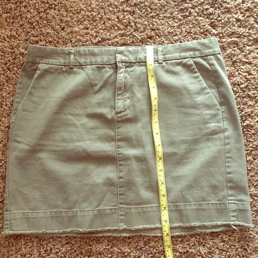 Khaki mini skirt, army green